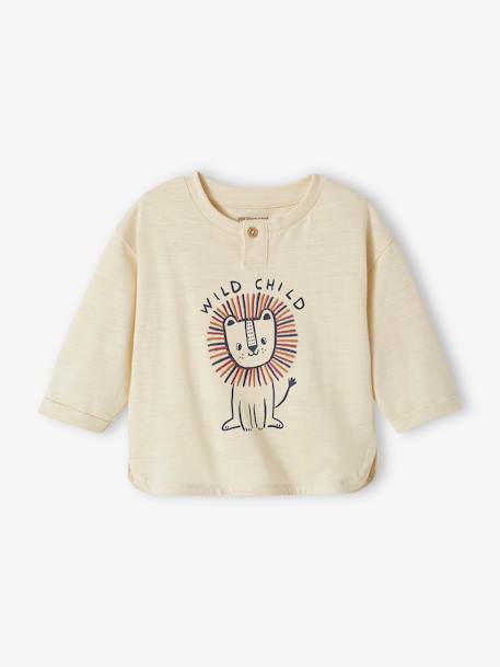 Bébé-T-shirt bébé motif animal manches longues