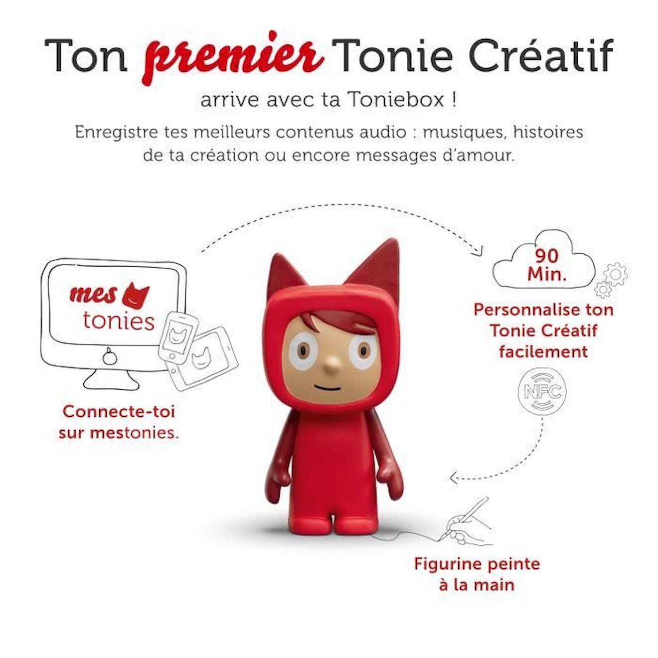 tonies® - Mon Premier Coffret Toniebox - Rouge - Conteuse d'histoires rouge  - Tonies