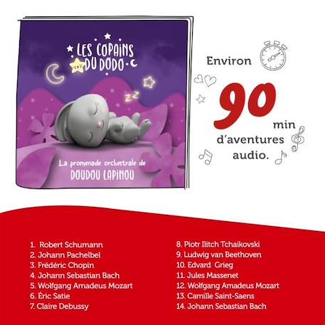 Figurine Audio TONIES® - Les Copains du Dodo Lapinou - Blanc - Enfant - Doudou Lapinou BLANC 4 - vertbaudet enfant 