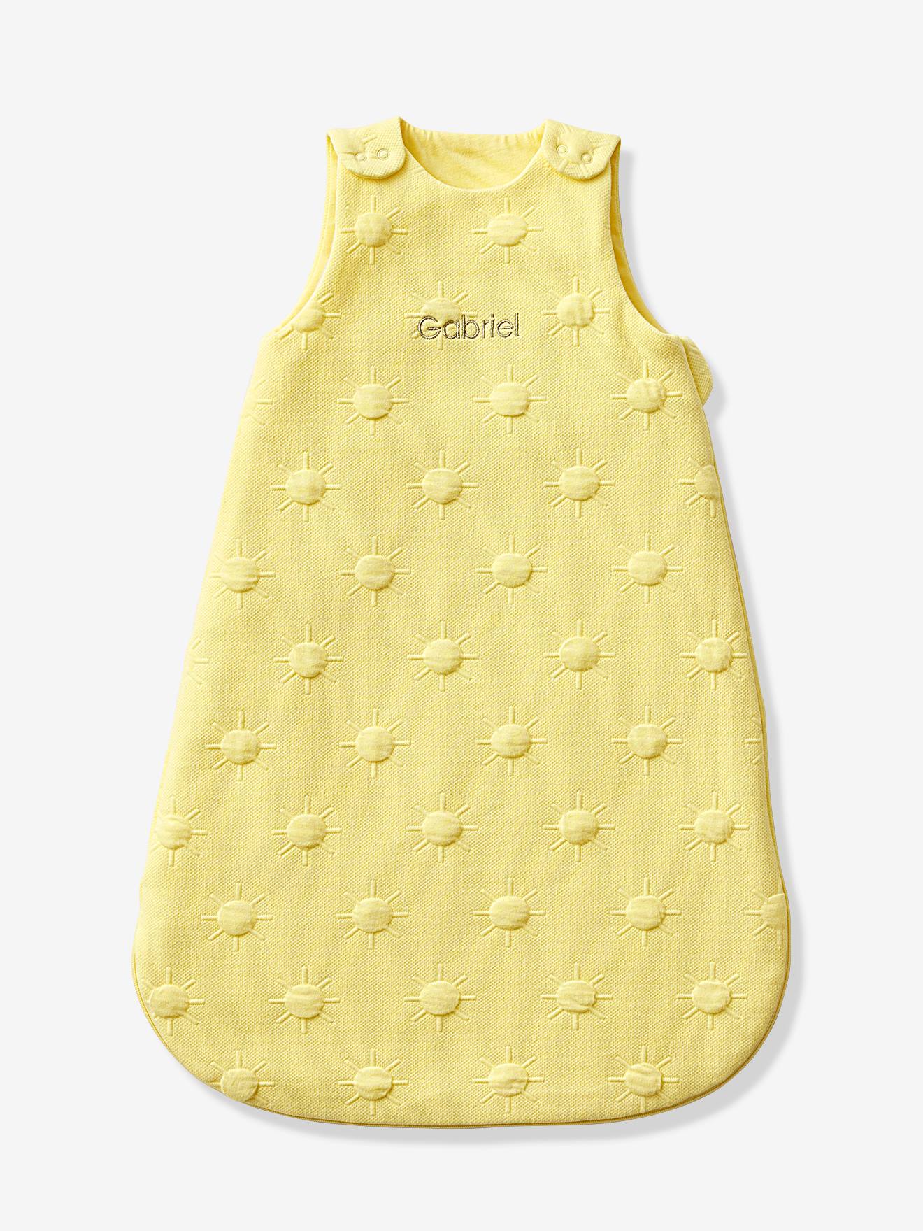 gigoteuse été motifs jacquard jaune pastel