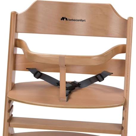 BEBECONFORT Timba Basic Chaise haute bébé, Chaise bois, De 6 mois à 10 ans (30kg), Natural wood BEIGE 3 - vertbaudet enfant 