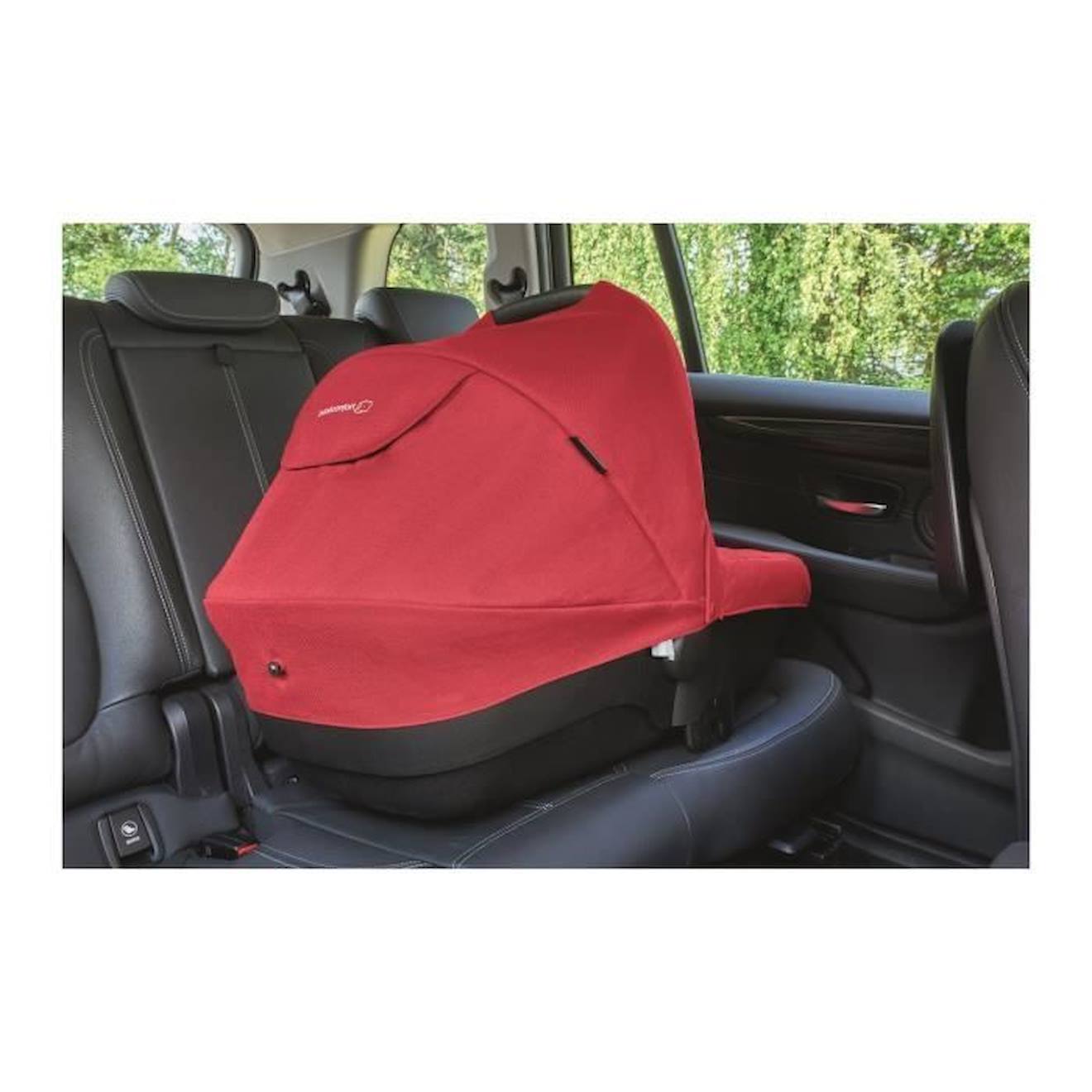 Nacelle BEBE CONFORT Amber, Groupe 0, Utilisable en voiture, Confortable,  Sécuritaire, 0-6 mois (environ 10kg), Vivid Red rouge - Bébé Confort