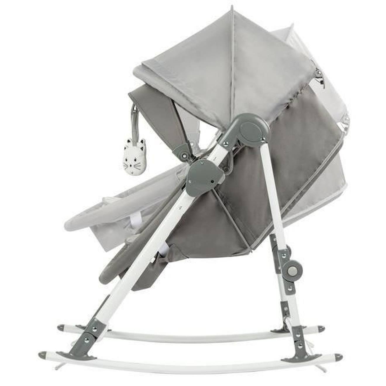 Transat bébé en acier avec jouets et un coussin de siège-repose-pied et  dossier réglables-marron-77 x 46 x 58 cm - Conforama
