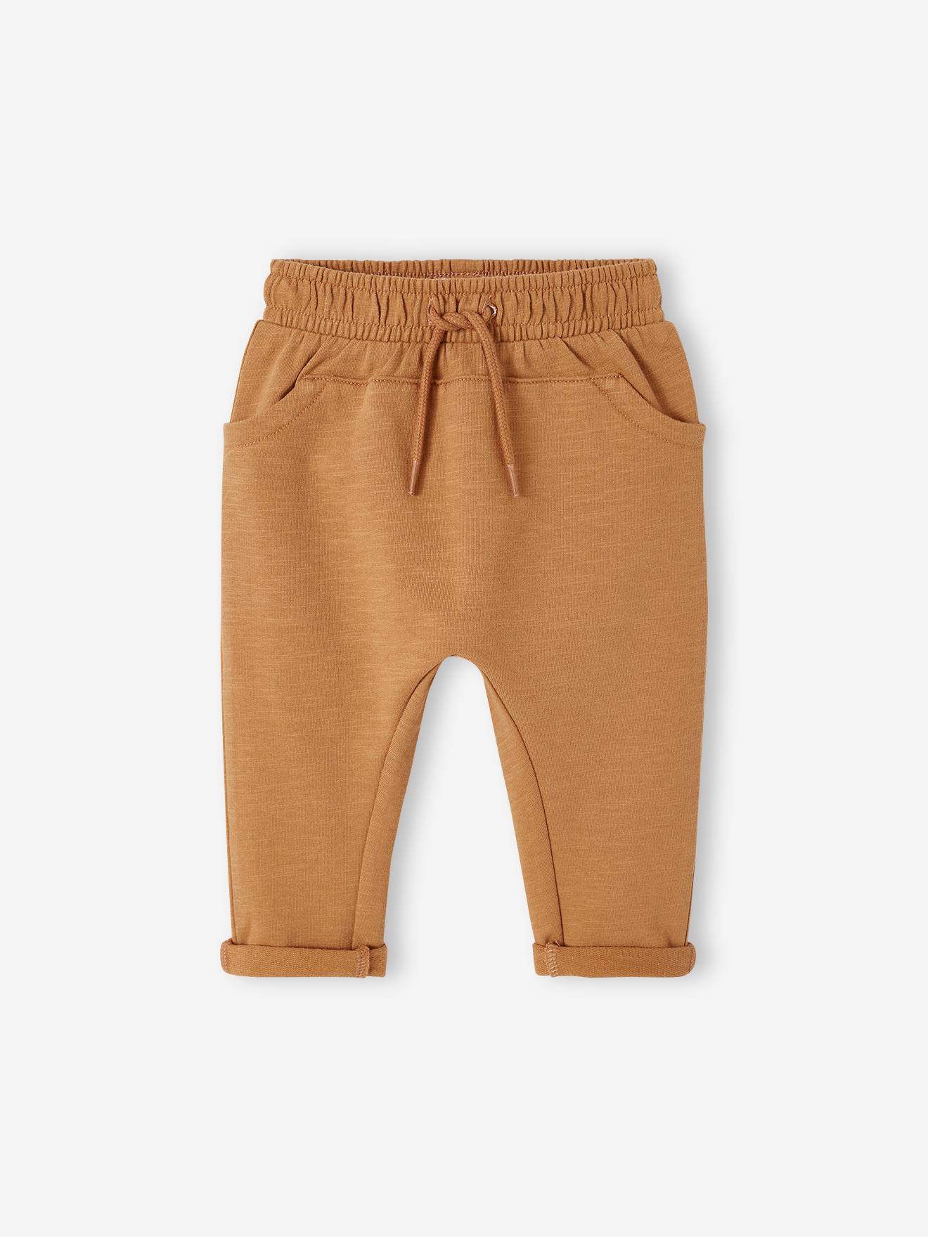 Vertbaudet - Pantalon molleton bébé garçon uni caramel