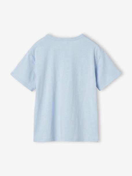 T-shirt motifs graphiques garçon manches courtes bleu ciel+bleu nuit+bois de rose+ECRU+turquoise 2 - vertbaudet enfant 