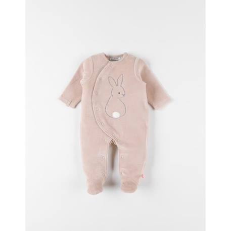 Bébé-Pyjama 1 pièce broderie lapin en velours