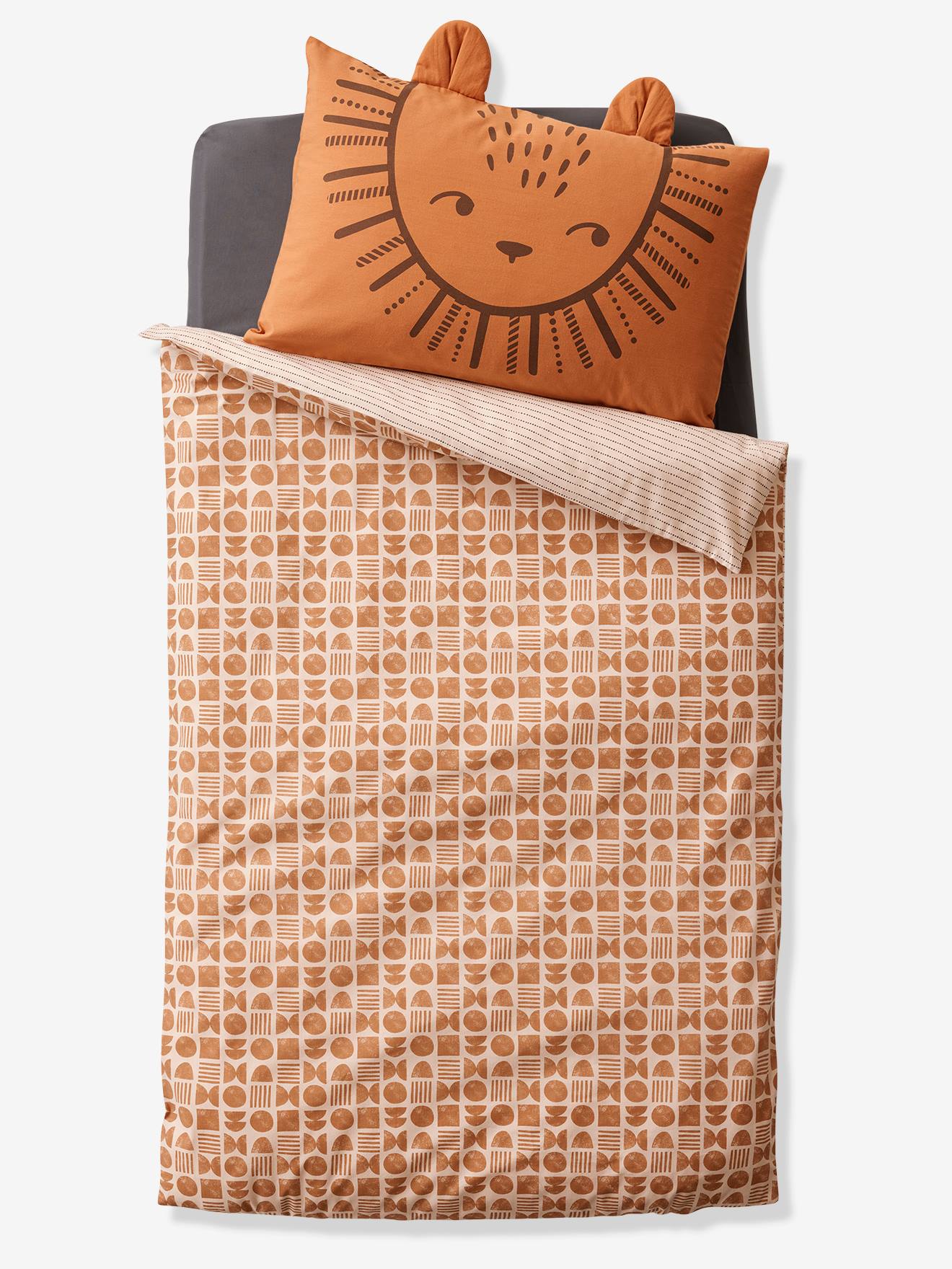 Housse de couette bébé ETHNIC beige imprimé
