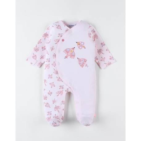 Bébé-Salopette, combinaison-Pyjama 1 pièce imprimé oiseaux en jersey