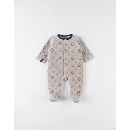 Bébé-Pyjama 1 pièce imprimé lion en velours