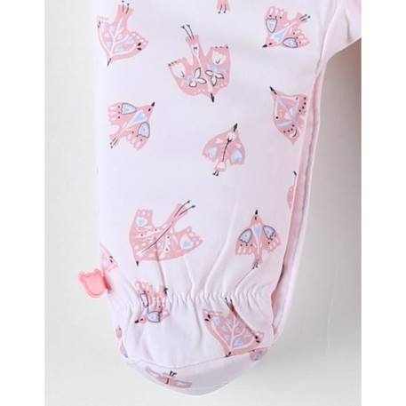 Pyjama 1 pièce imprimé oiseaux en jersey ROSE 3 - vertbaudet enfant 