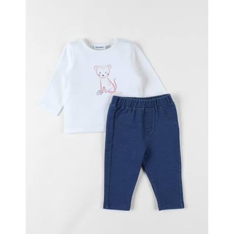 Bébé-Set 2 pièces legging et t-shirt léopard/denim