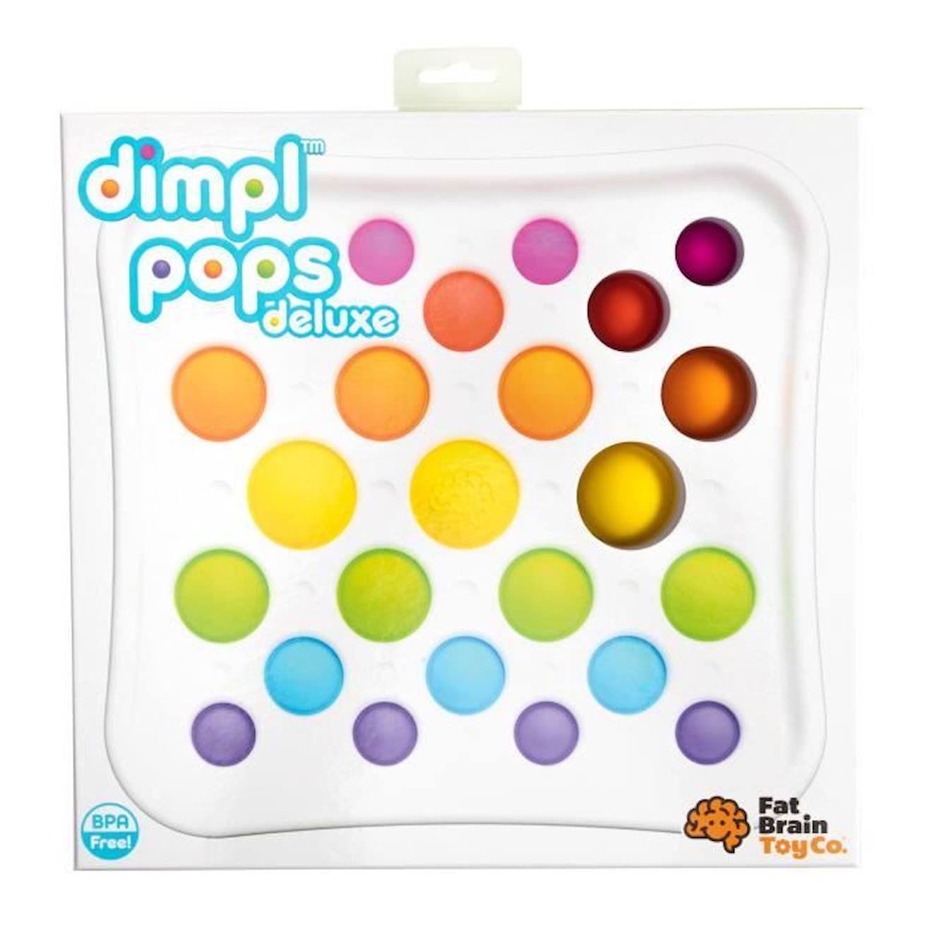 Tableau De 25 Pops Colorés Dimpl Pops Deluxe Tomy - Jouet Sensoriel Pour Enfant De 3 Ans Et Plus Bla