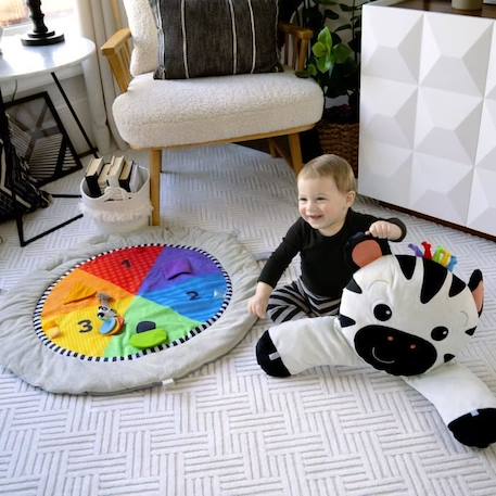 BABY EINSTEIN Zen's Activity Milestones tapis d'éveil avec barre en bois, jouets multisensoriels, dès la naissance BLANC 3 - vertbaudet enfant 