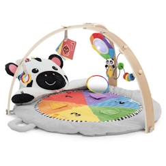 BABY EINSTEIN Zen's Activity Milestones tapis d'éveil avec barre en bois, jouets multisensoriels, dès la naissance  - vertbaudet enfant