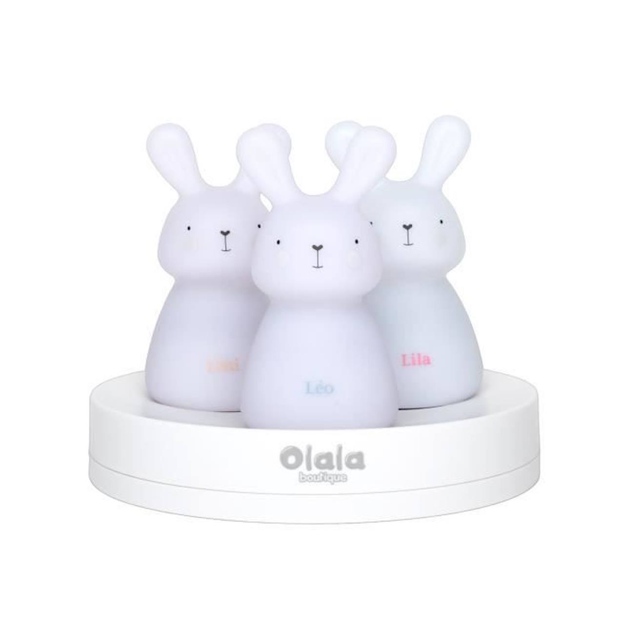 Veilleuse enfant rechargeable par 3 Olala®, chemin lumineux – Veilleuse  lapin pour l'endormissement blanc 
