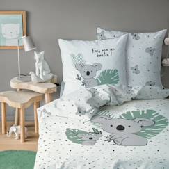 Linge de maison et décoration-Linge de lit enfant-Parure de lit imprimée 100% coton - MATT&ROSE KOALAS. Taille : 140x200 cm