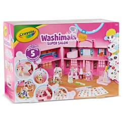 Coffret Super Salon Washimals - CRAYOLA - 5 animaux miniatures - Accessoires lavables à l'eau  - vertbaudet enfant
