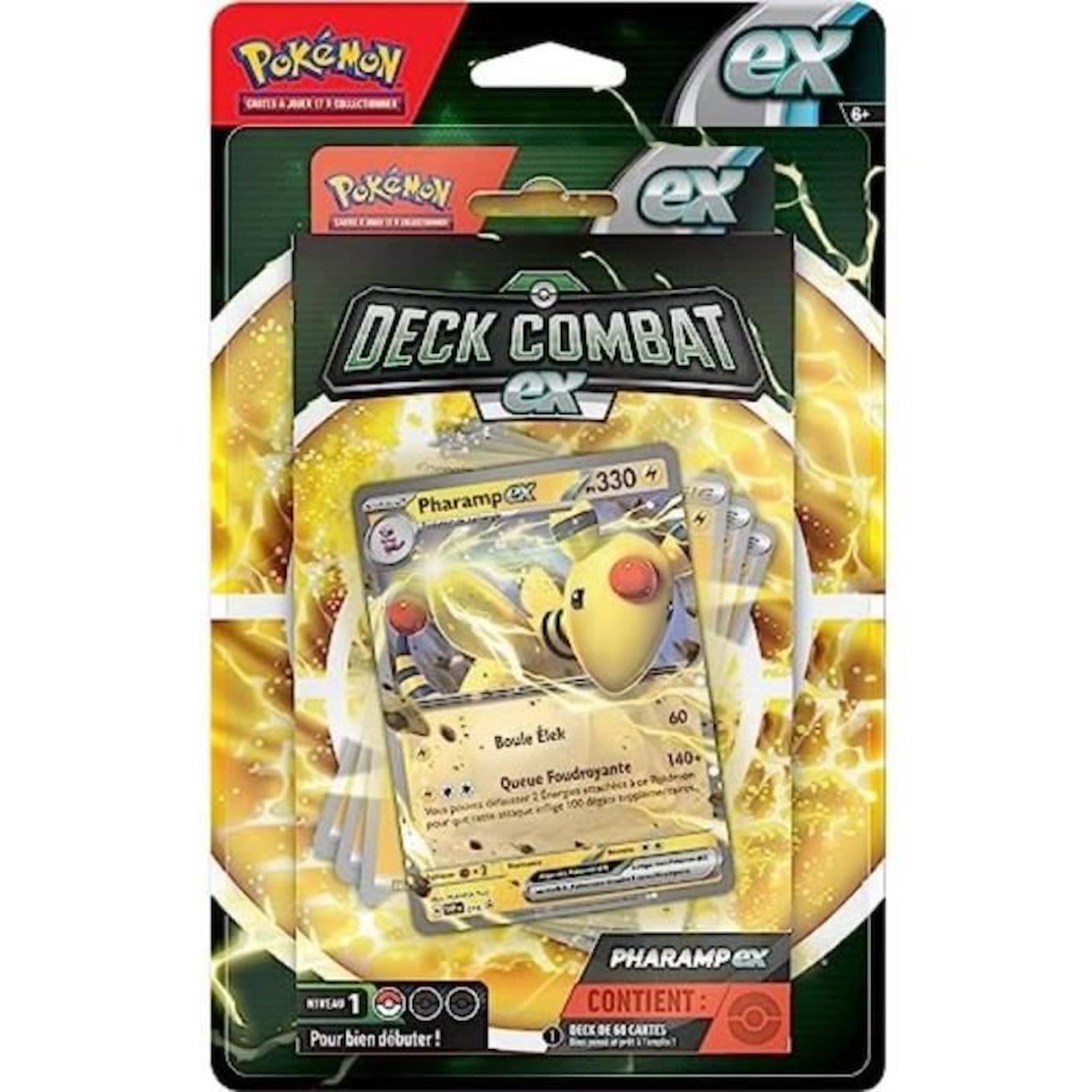 Deck De Combat Lucario/pharamp - Pokemon - Carte À Collectionner - Jaune - Multicolore - Mixte Jaune