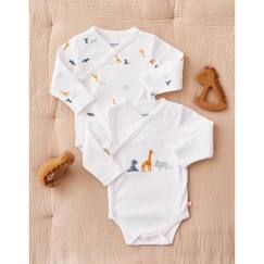 -Set de 2 bodys croisés en coton BIO,