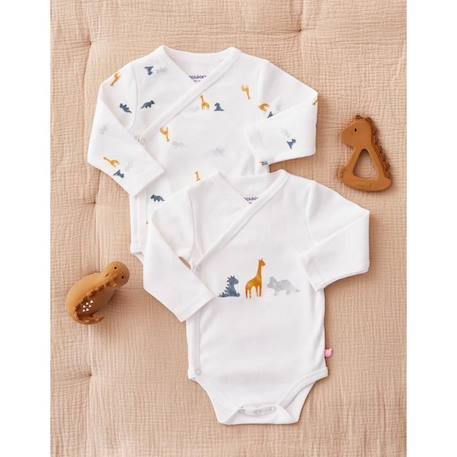 Bébé-Set de 2 bodys croisés en coton BIO,