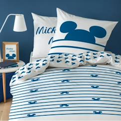 Linge de maison et décoration-Linge de lit enfant-Housse de couette-Parure de lit imprimée 100% coton, DISNEY MICKEY SAIL. Taille : 240x220 cm