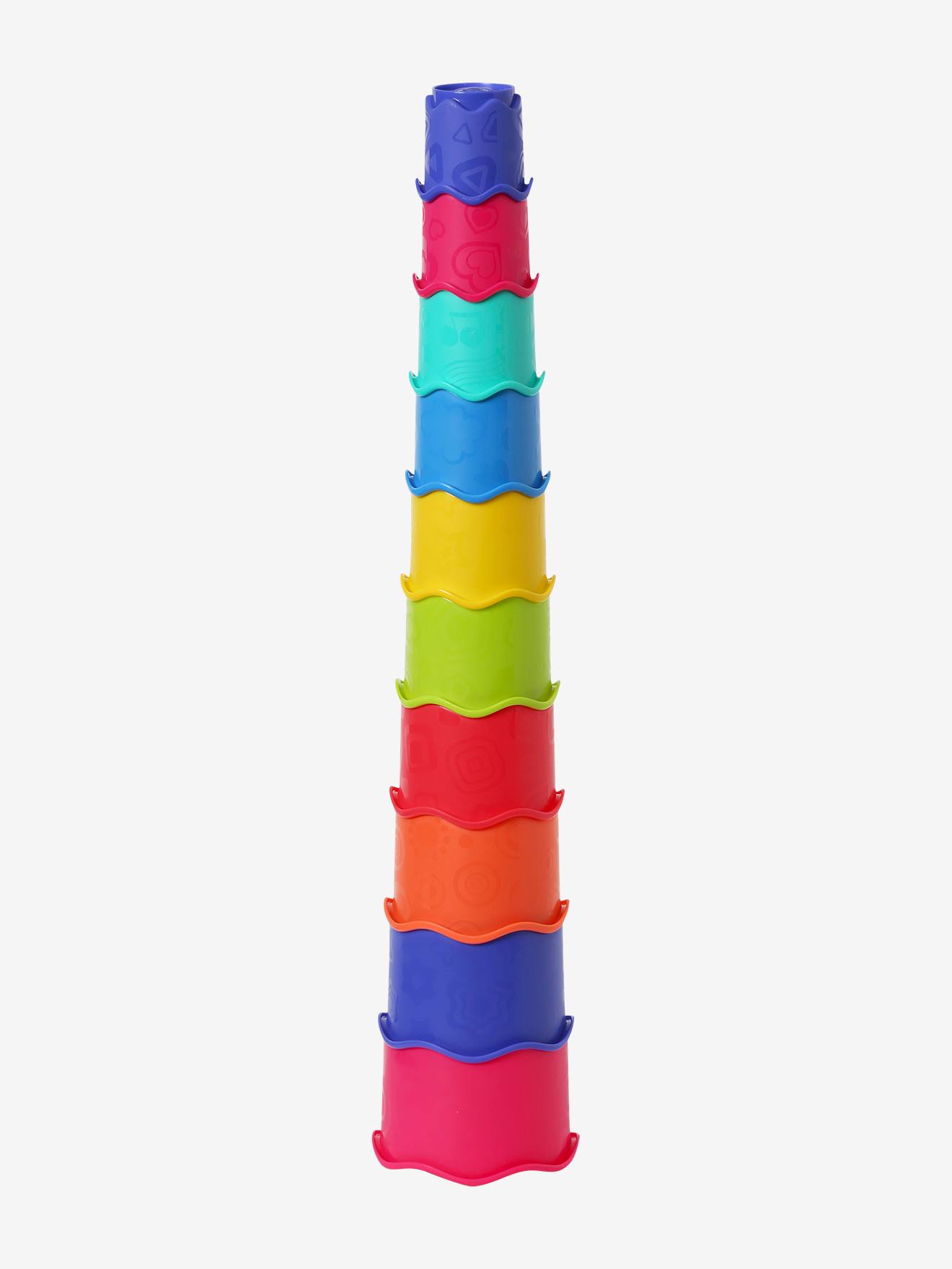 Gobelets de bain en plastique à empiler multicolore
