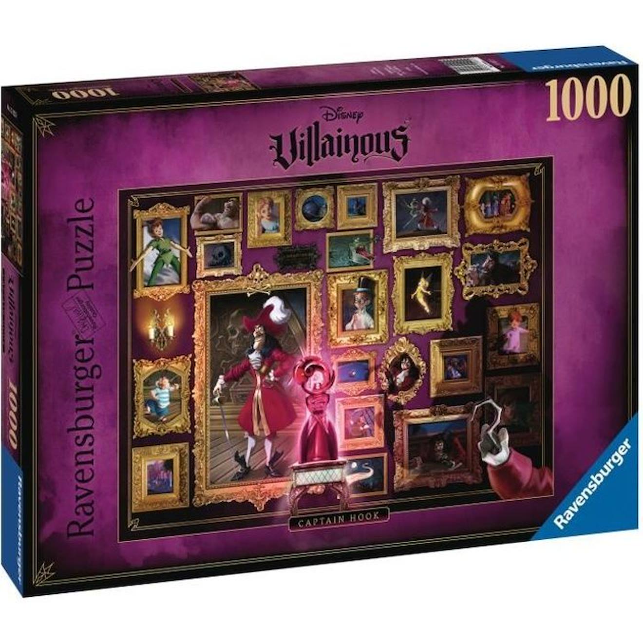 Puzzle 1000 Pièces Capitaine Crochet - Collection Disney Villainous - Ravensburger Violet