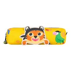 -Trousse pour enfant - Draeger Paris - Tigre Pirate - Jaune - Polyester recyclé - 19x4x6 cm