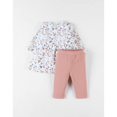 Bébé-Set robe imprimé fleuri + legging uni