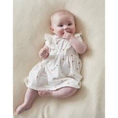 Bébé-Robe, jupe-Robe bi-matière imprimé soleil