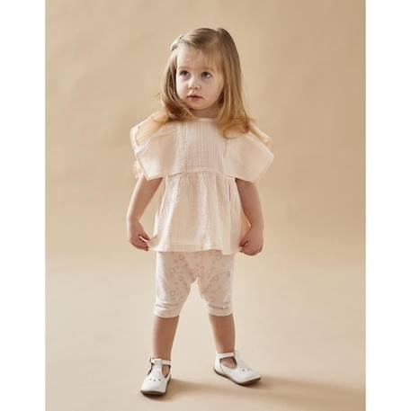 Bébé-Set blouse uni + legging imprimé