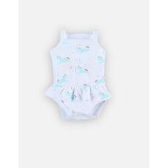 -Body jupette - Non spécifié - Imprimé licornes - 100% coton Bio - Hypoallergénique - Blanc