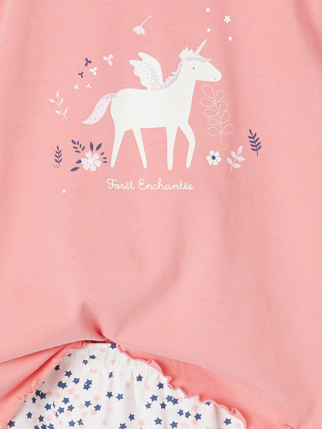 Ensemble Fille Lot De 2 Pyjamas Licorne Vertbaudet - Coton Oeko Tex Taille 10 Ans H 384474