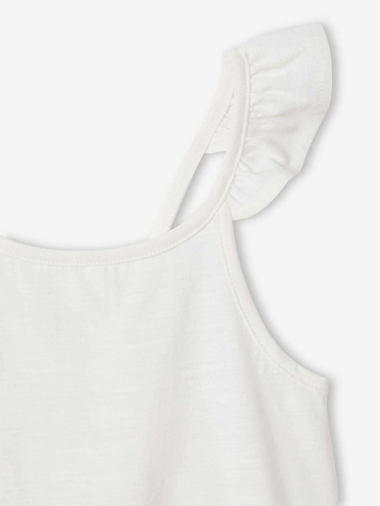 Débardeur Fille Talbots Kids Orange Cantaloup - Taille 16, 100% Coton, Bordure Tricot, Neuf Sans étiquette