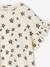 Tee-shirt en côtes imprimé fleurs fille beige+blanc imprimé 6 - vertbaudet enfant 