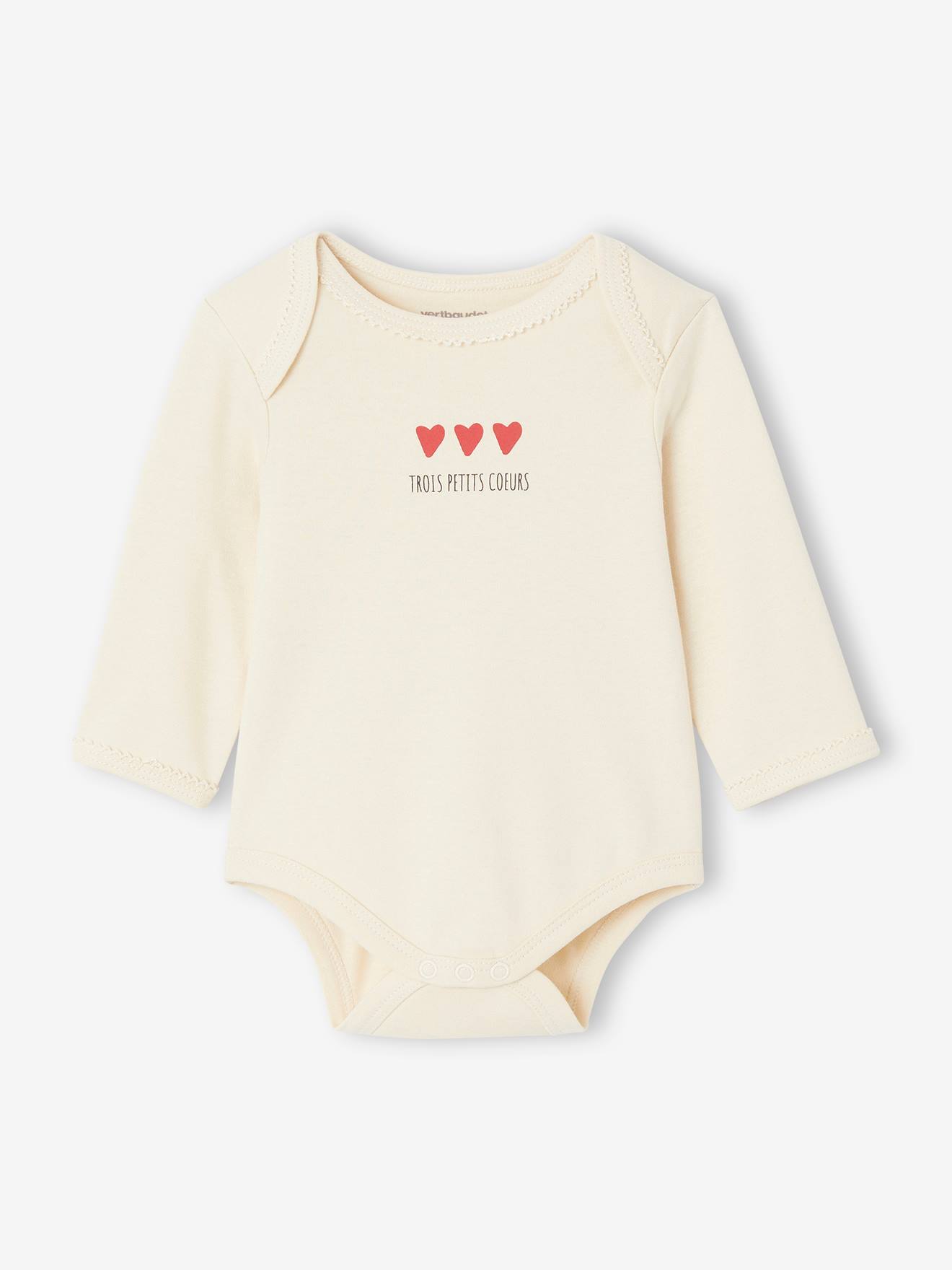 Lot de 5 bodies manches longues bébé emmanchure US en coton Bio bleu nuit (Vertbaudet) - Image 2