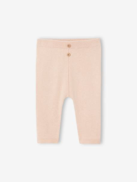 Ensemble en tricot pull à collerette et pantalon bébé rose nude 5 - vertbaudet enfant 