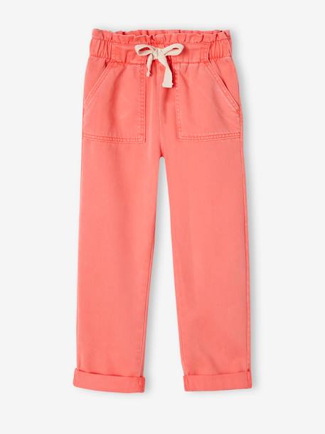 Fille-Pantalon fille style paperbag Lyocell fluide 