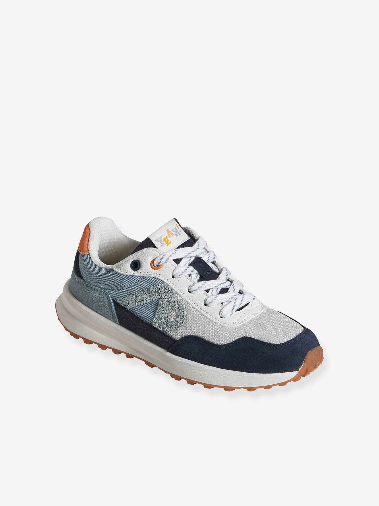Baskets lacées junior bleu jean