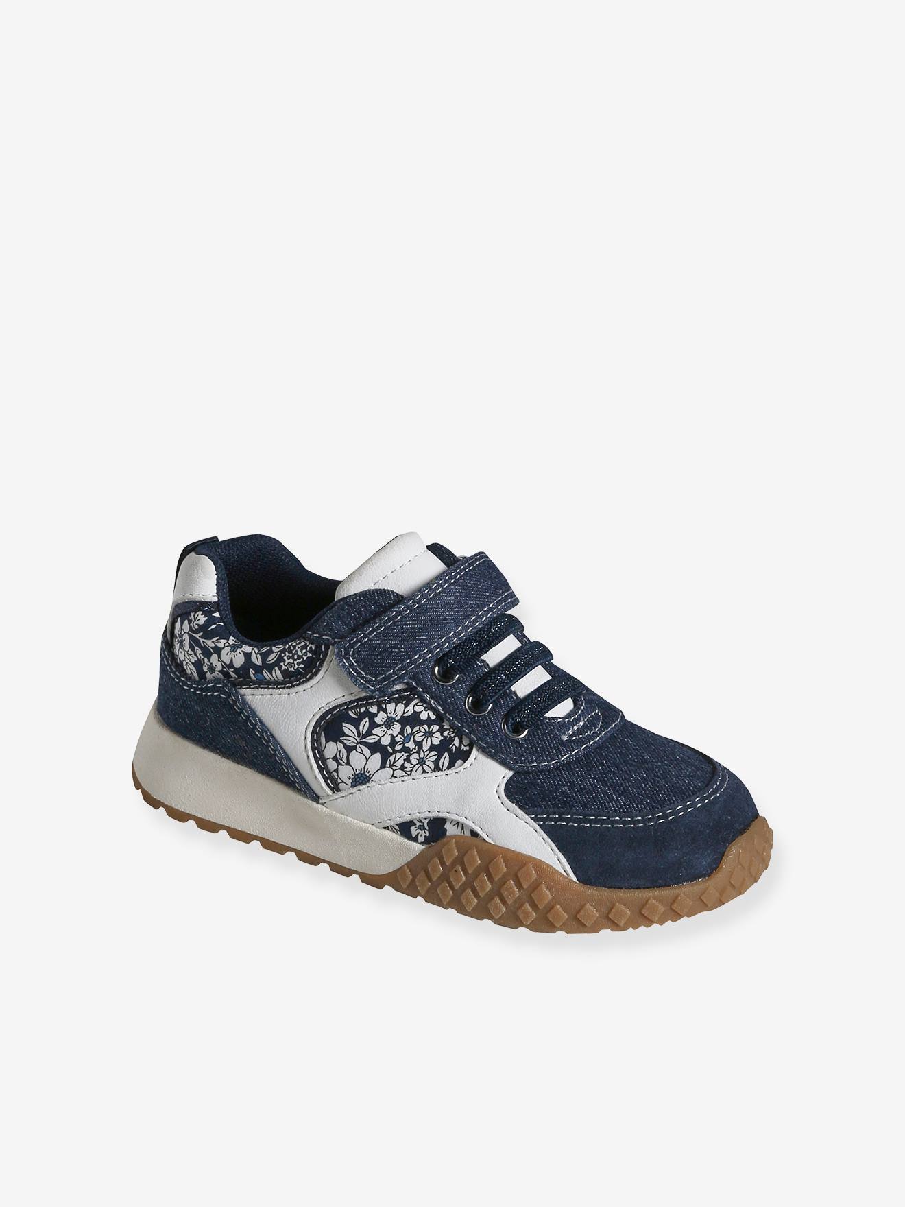 Baskets lacets élastiqués enfant collection maternelle denim brut