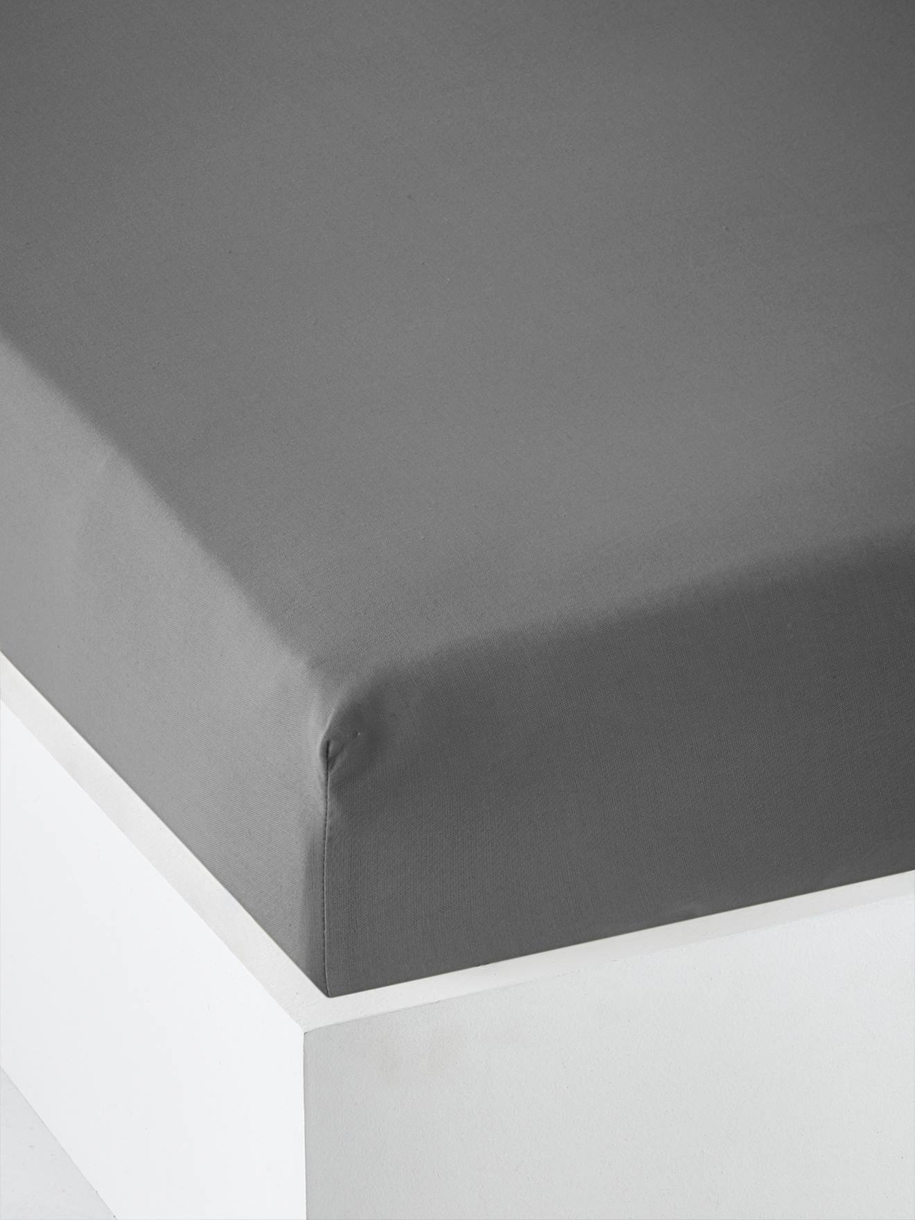 Drap-housse bébé uni Oeko-Tex® gris ardoise