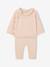 Ensemble en tricot pull à collerette et pantalon bébé rose nude 3 - vertbaudet enfant 