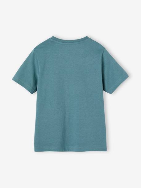 Lot de 3 T-shirts Basics garçon manches courtes blanc chiné+bleu azur+bordeaux+cappuccino+vert+vert d'eau 42 - vertbaudet enfant 