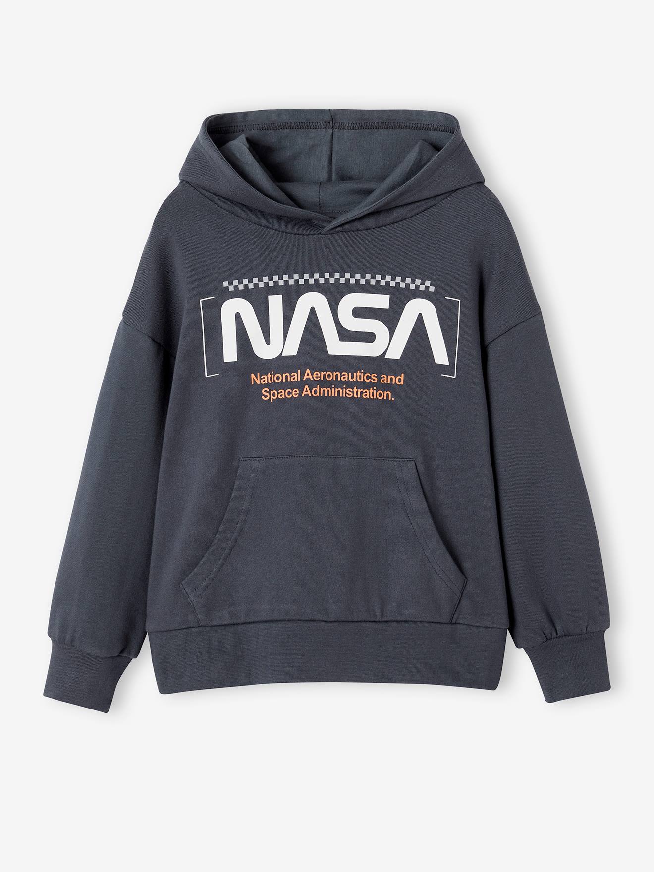 Sweat à capuche garçon bleu ardoise
