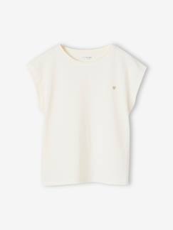 Tee-shirt fille uni fantaisie manches courtes personnalisable  - vertbaudet enfant