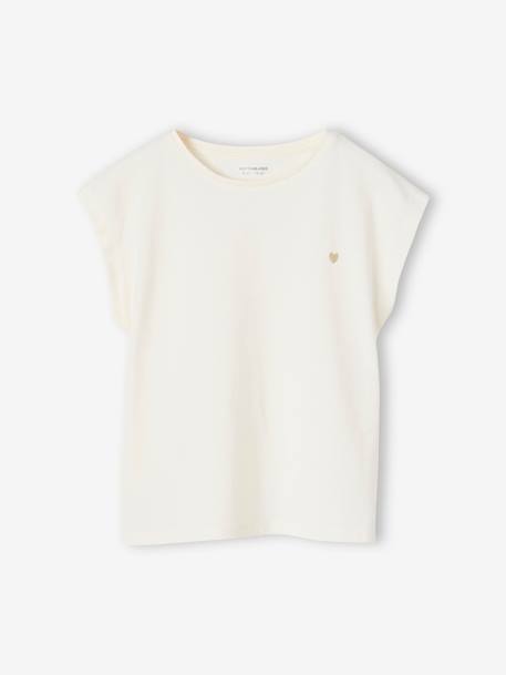 Fille-Tee-shirt fille uni fantaisie manches courtes personnalisable