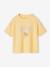 Tee-shirt maille reliéfée imprimé fille corail+jaune pastel 5 - vertbaudet enfant 