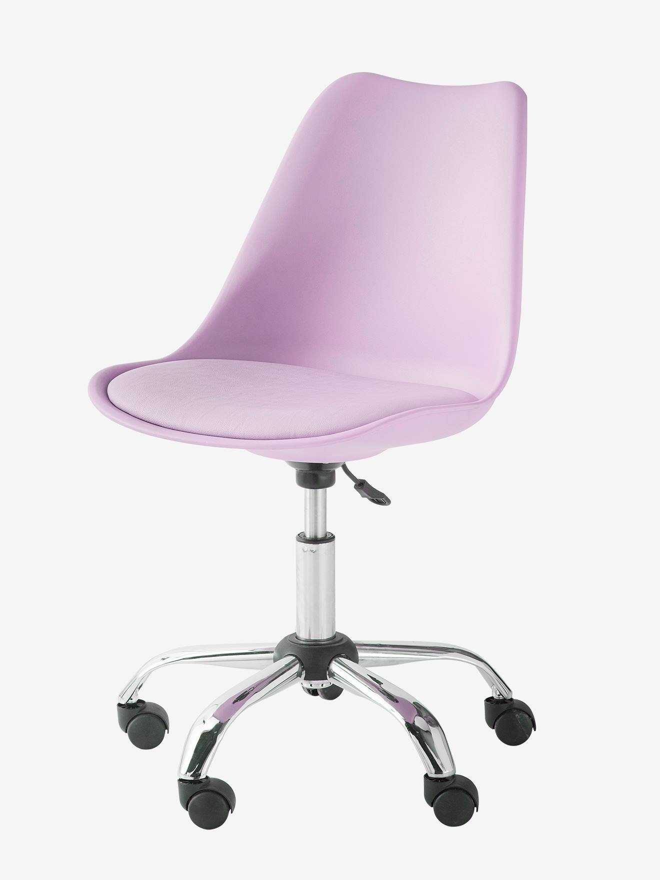 Chaise de bureau enfant à roulettes violet - Vertbaudet