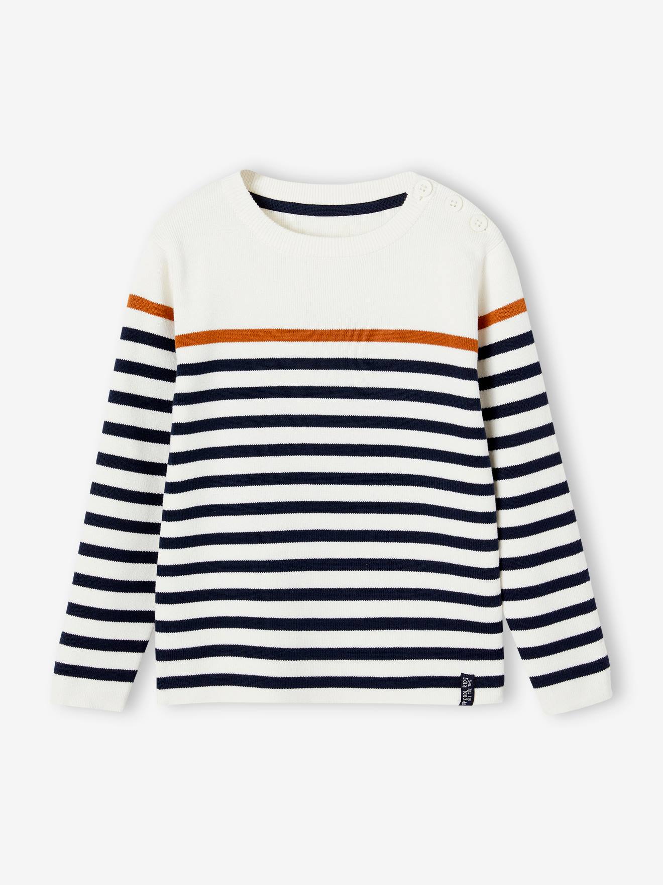 Pull marin garçon écru