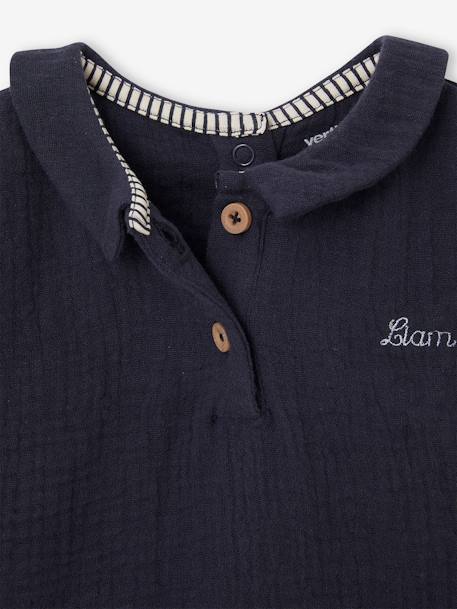 Blouse en gaze de coton bébé personnalisable bleu nuit 4 - vertbaudet enfant 